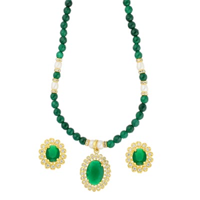 Creative Green Stone Necklace