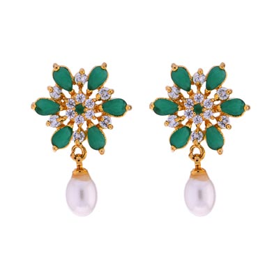 Green Designer Earrings