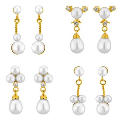 Classic Pearl Earrings Combo