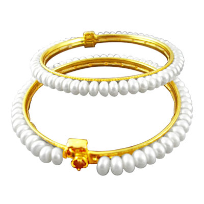 White Pearl Bangles