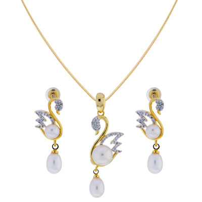 Swan Pendant Set