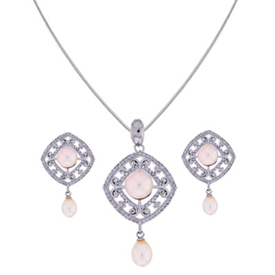 Pink Drop Pendant Set