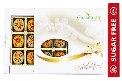 Ghasitarams Sweets Sugarfree Assorted Mawa Peda 12 pcs White Box-350gms