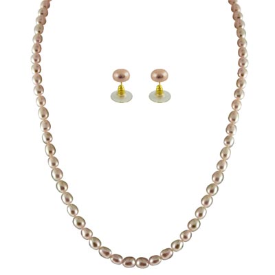 Single Line Peach Pearl Set