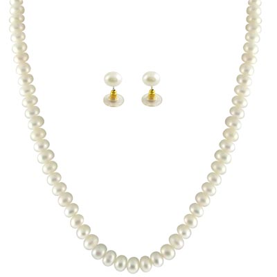 Button White Pearl Set