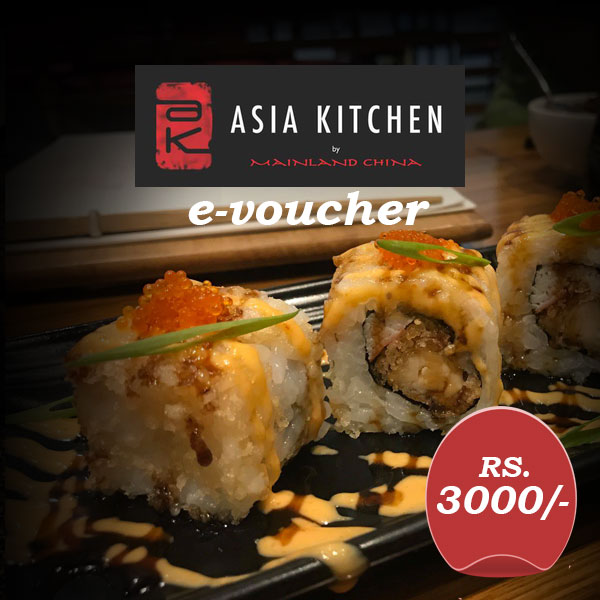 Asia Kitchen Food Voucher Rs.3000