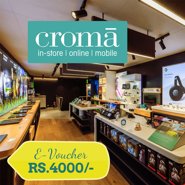 Croma Gift Coupon Worth Rs.4000