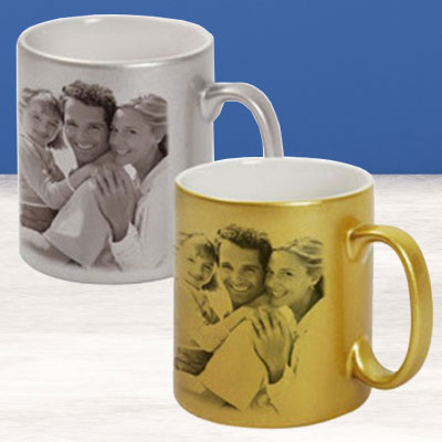 Golden & Silver Photo Mug