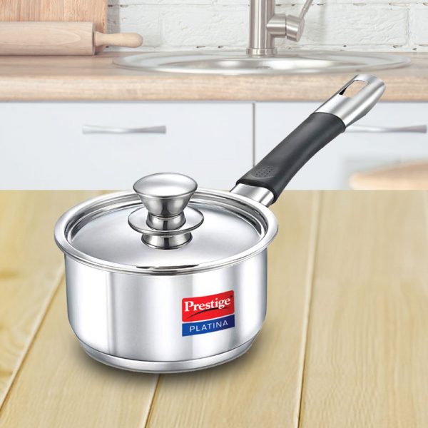 Prestige Platina Stainless Steel Sauce Pan 160 mm (1.5 litre)