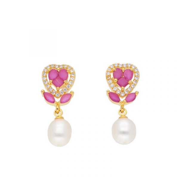 Zigzag Pearl Earrings