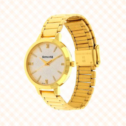 Golden Classic Sonata Watch for Her Celebratebigday