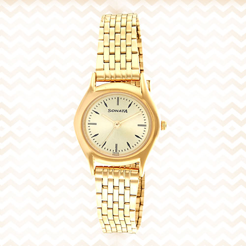 Elegant Golden Sonata Women’s Watch