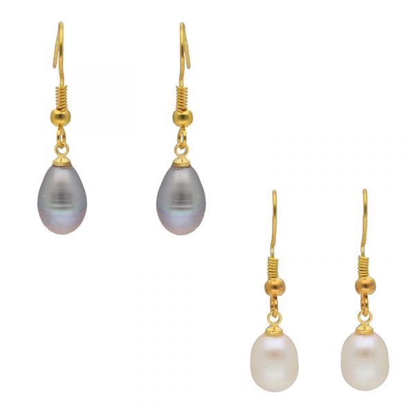 Combo Of 2 Pair Pearl Earrings