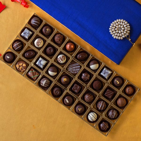 Assorted Pralines Diwali Designer Silk Box of 36