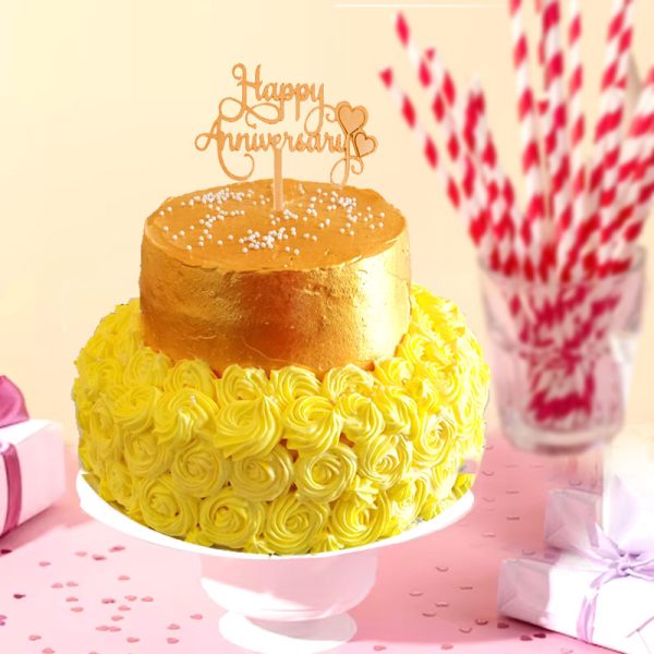 Mango Two Tier Cake