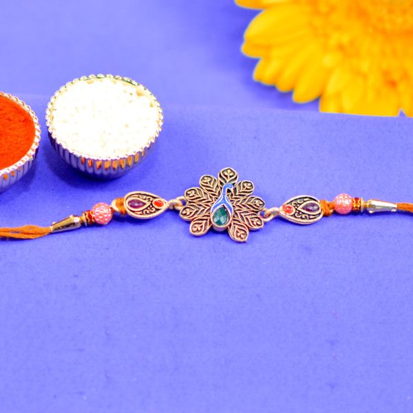 Feathered Peacock Rakhi