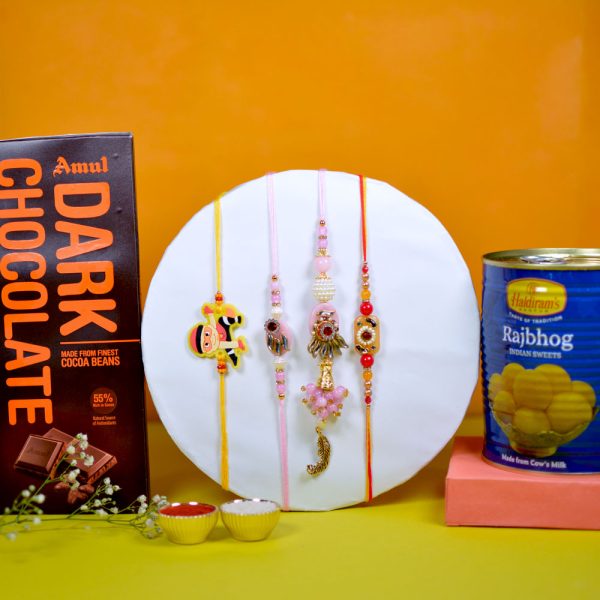 Set of 4 Family Pack Rakhi Hamper