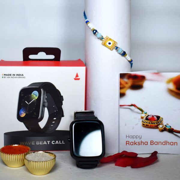 Exclusive Evil Eye Rakhiwith Smart Watch