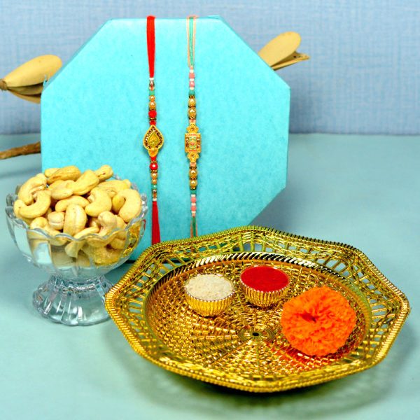 Set Of 2 Rakhi Thali Hamper