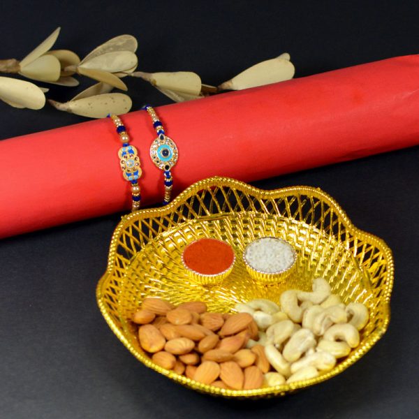 Meena Rakhi Set Of 2 With Premium Dry Fruits